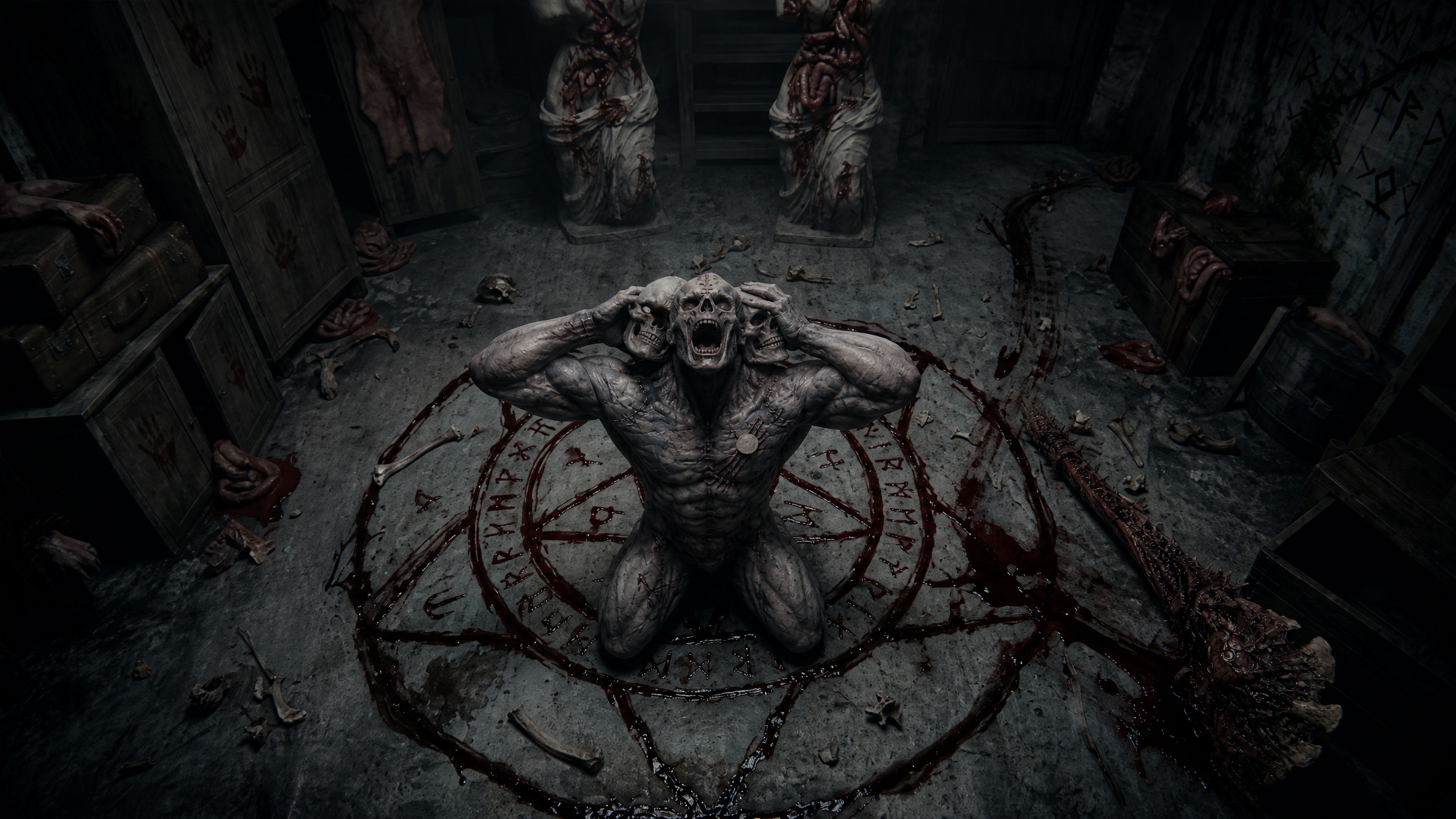 A monster in a blood-red ritual